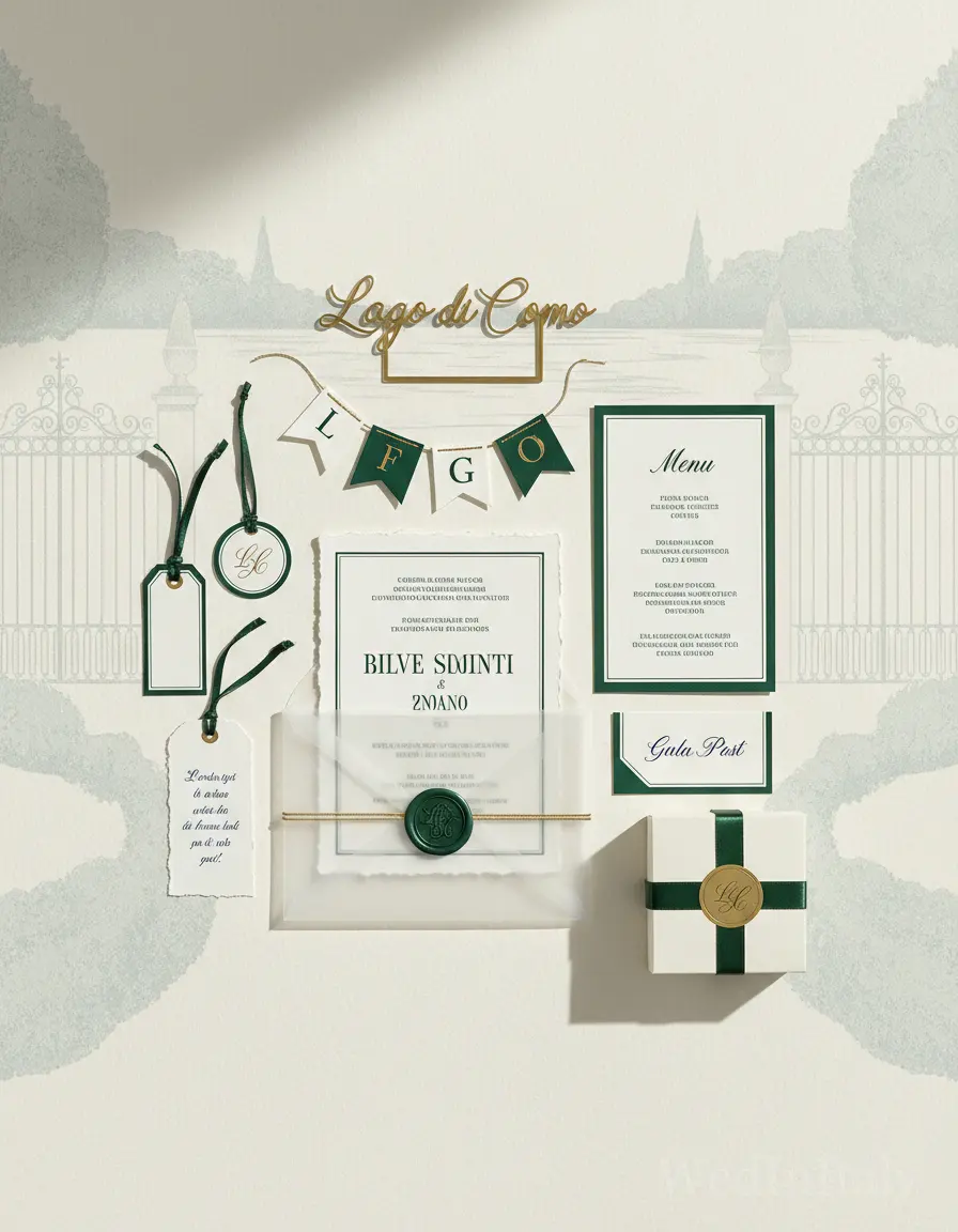 Spina di pesce — Lago di Como wedding kit