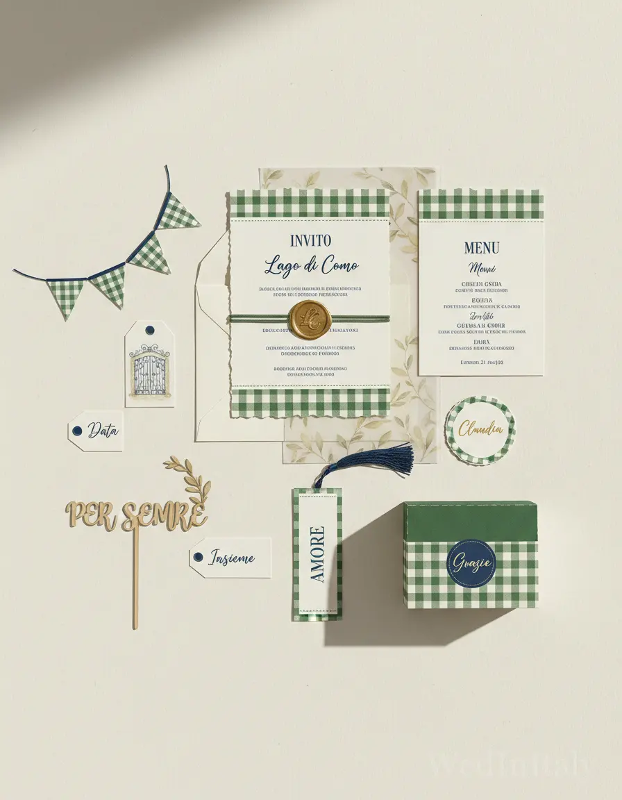 Quadretti — Lago di Como wedding kit