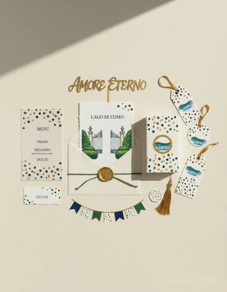 Pois dipinti — Lago di Como wedding kit