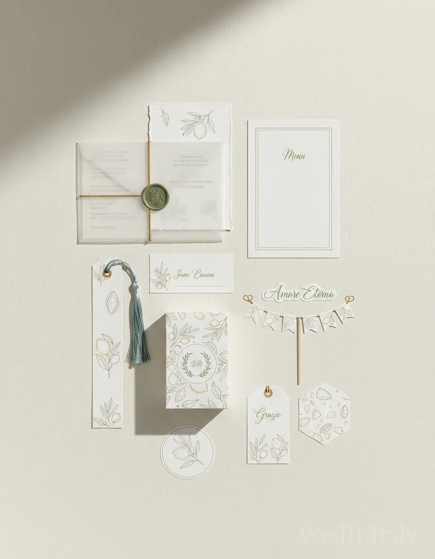 Botanico a linea — Lago di Garda wedding kit