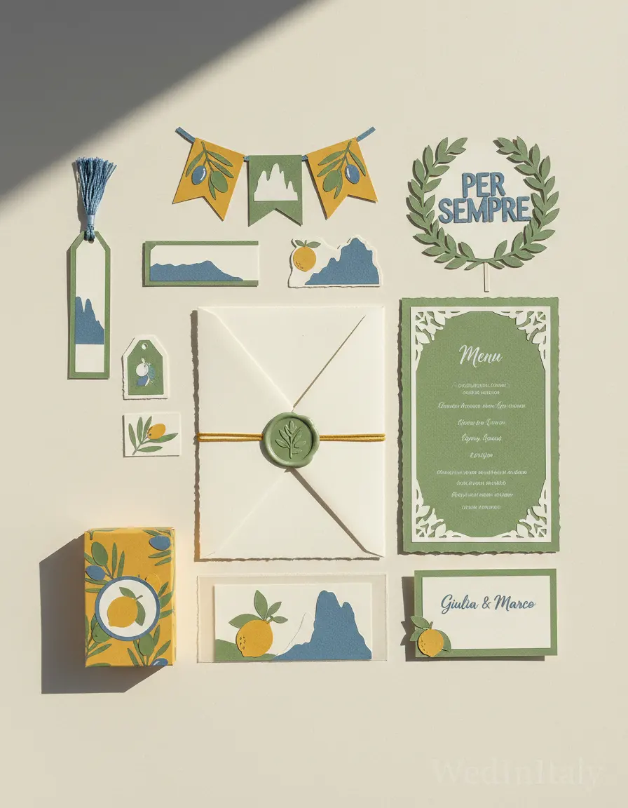 Silhouette ritagliata — Lago di Garda wedding kit