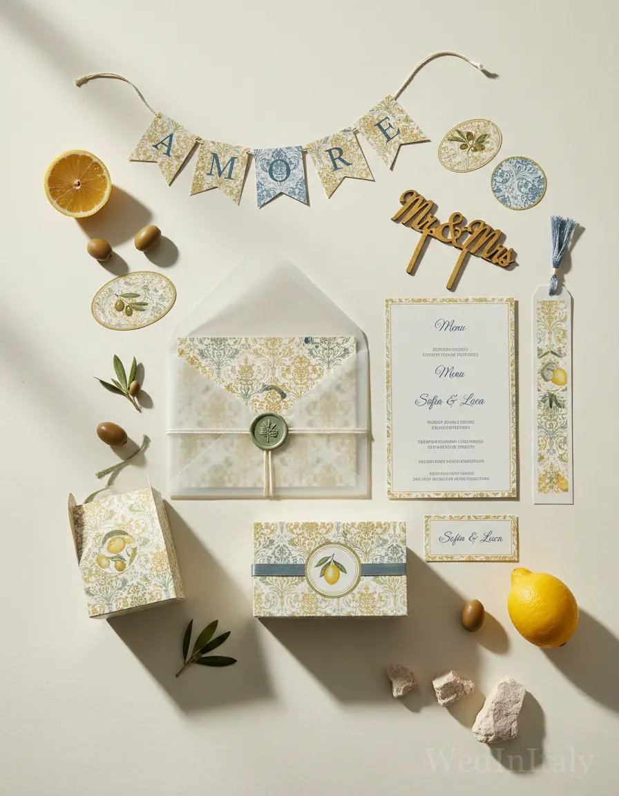 Damascato — Lago di Garda wedding kit