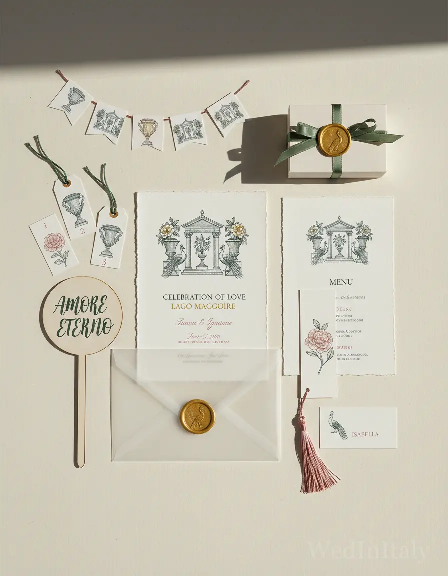 Schizzo a china — Lago Maggiore wedding kit