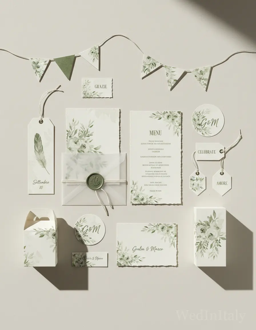 Lago d'Orta — illustrated wedding kit