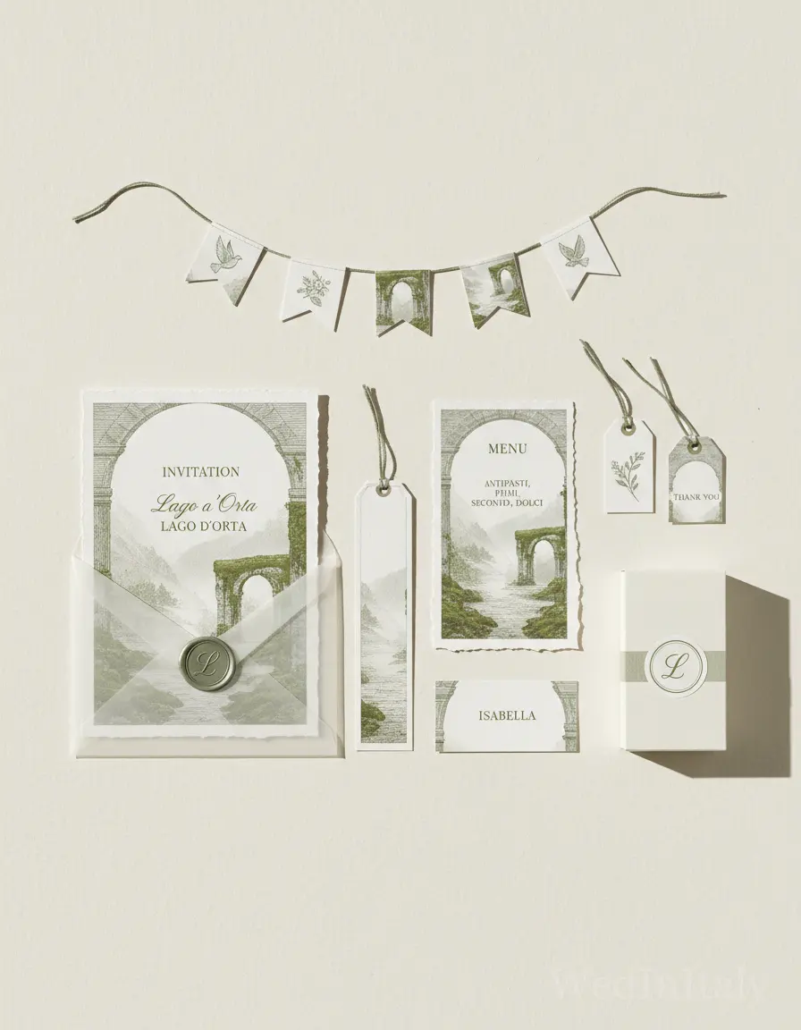 Incisione — Lago d'Orta wedding kit