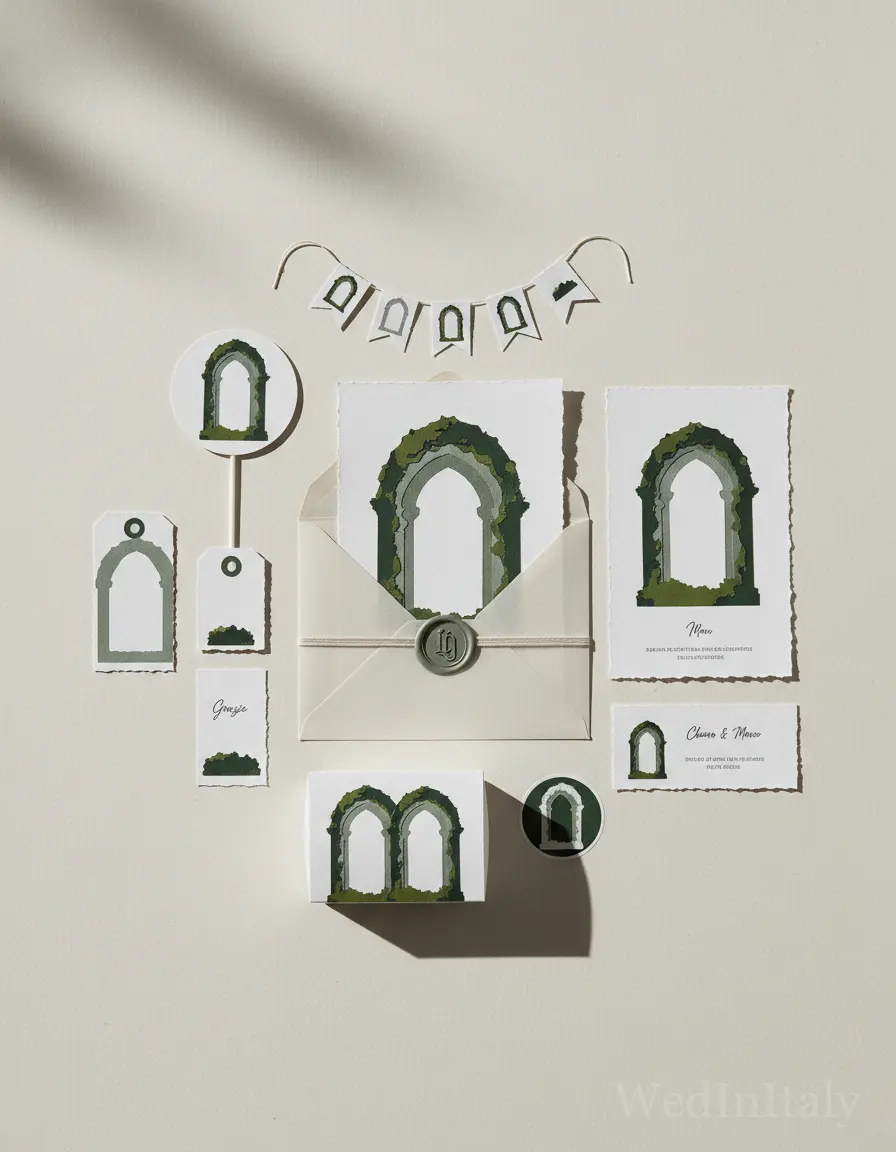 Silhouette ritagliata — Lago d'Orta wedding kit