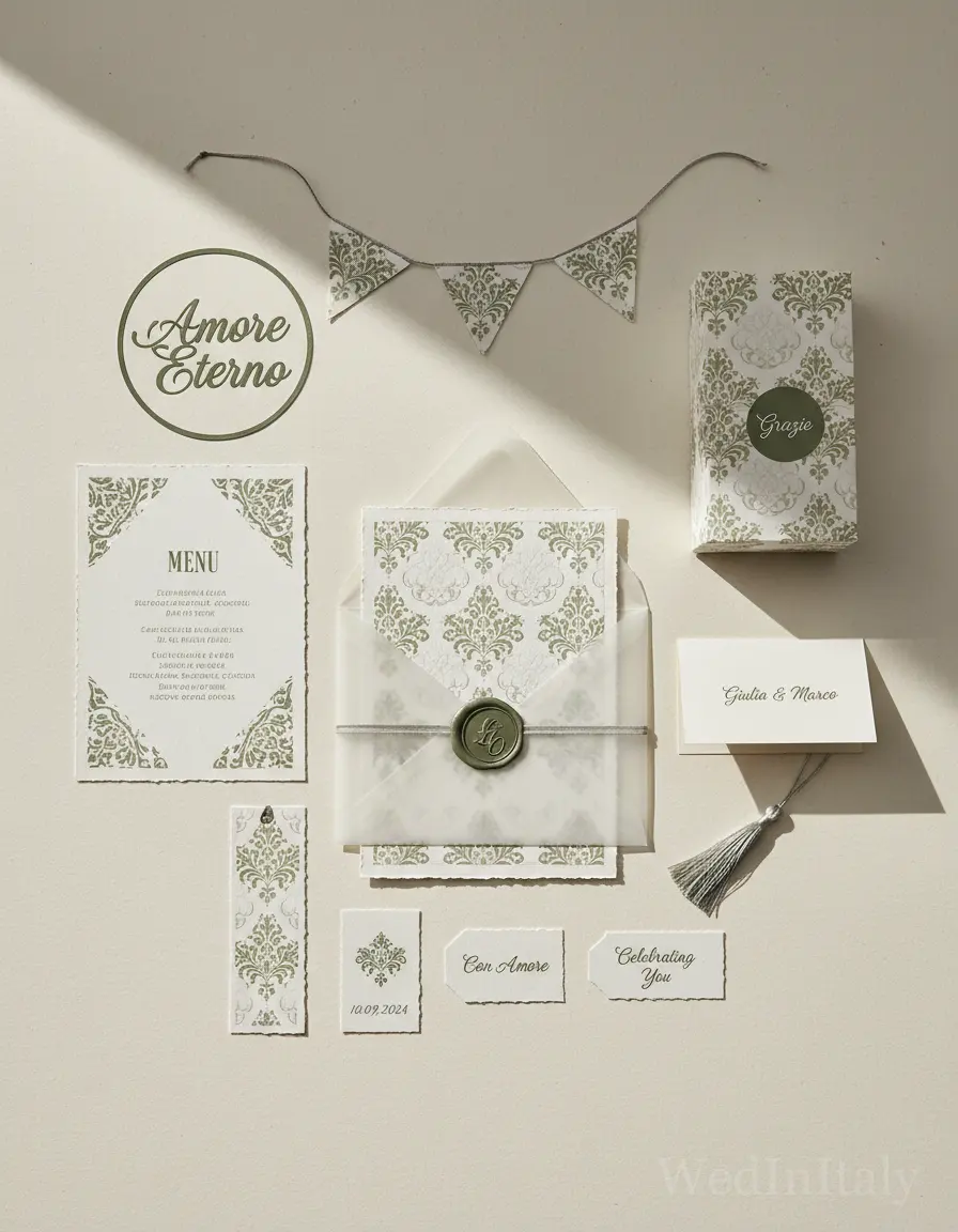 Damascato — Lago d'Orta wedding kit