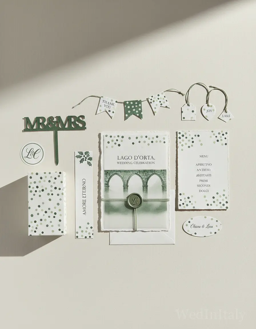 Pois dipinti — Lago d'Orta wedding kit