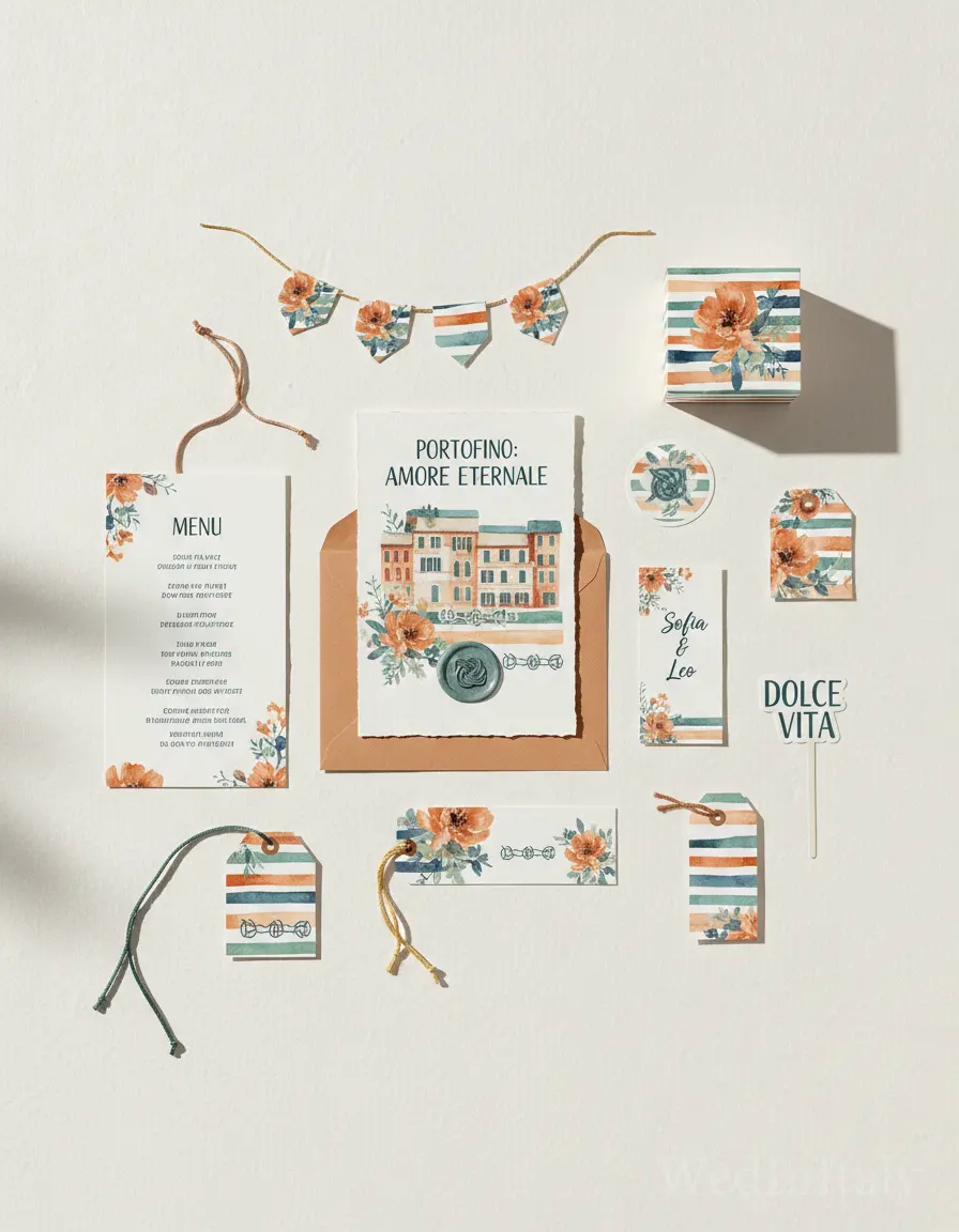 Portofino — illustrated wedding kit
