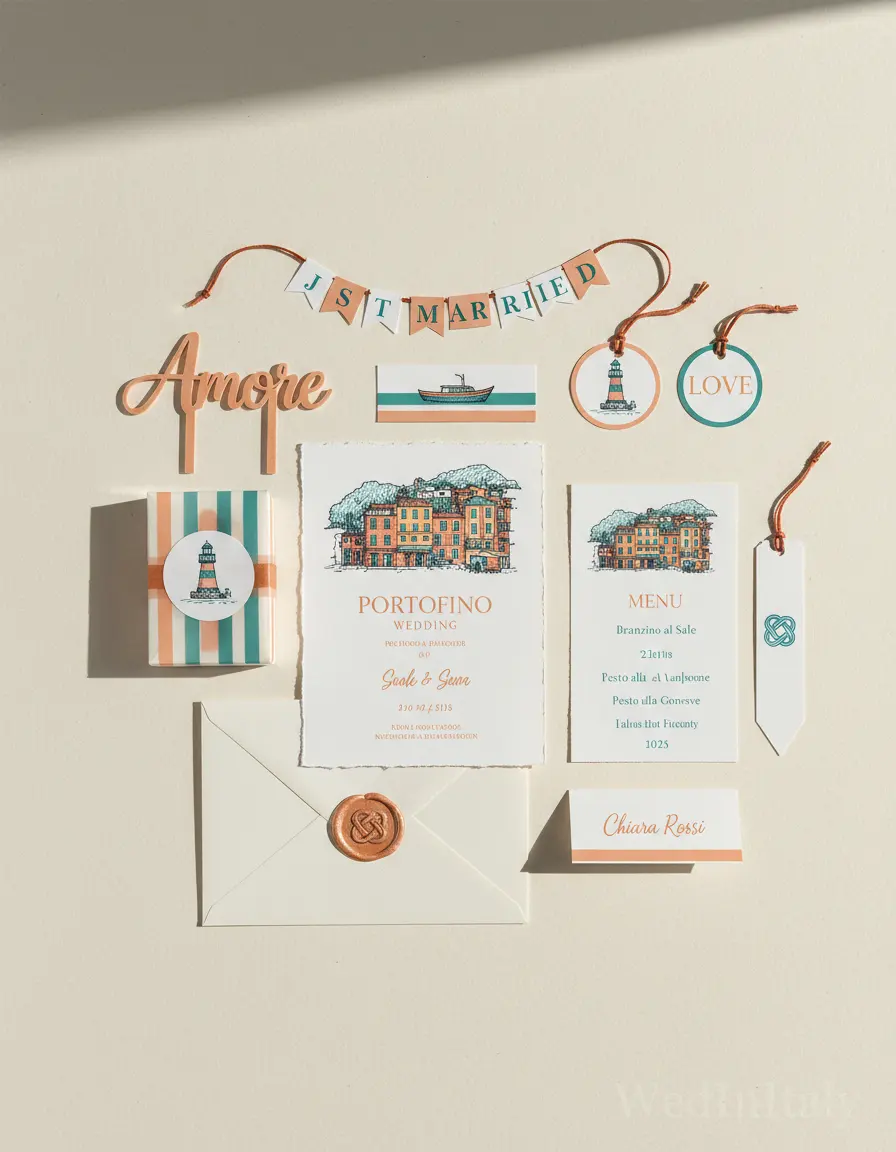 Schizzo a china — Portofino wedding kit