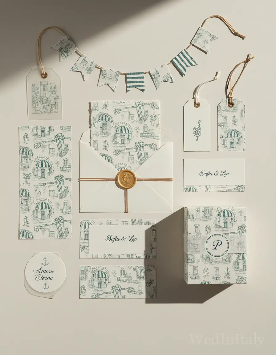 Toile de jouy — Portofino wedding kit