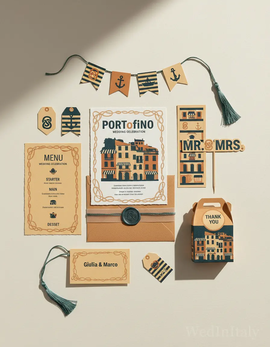 Silhouette ritagliata — Portofino wedding kit