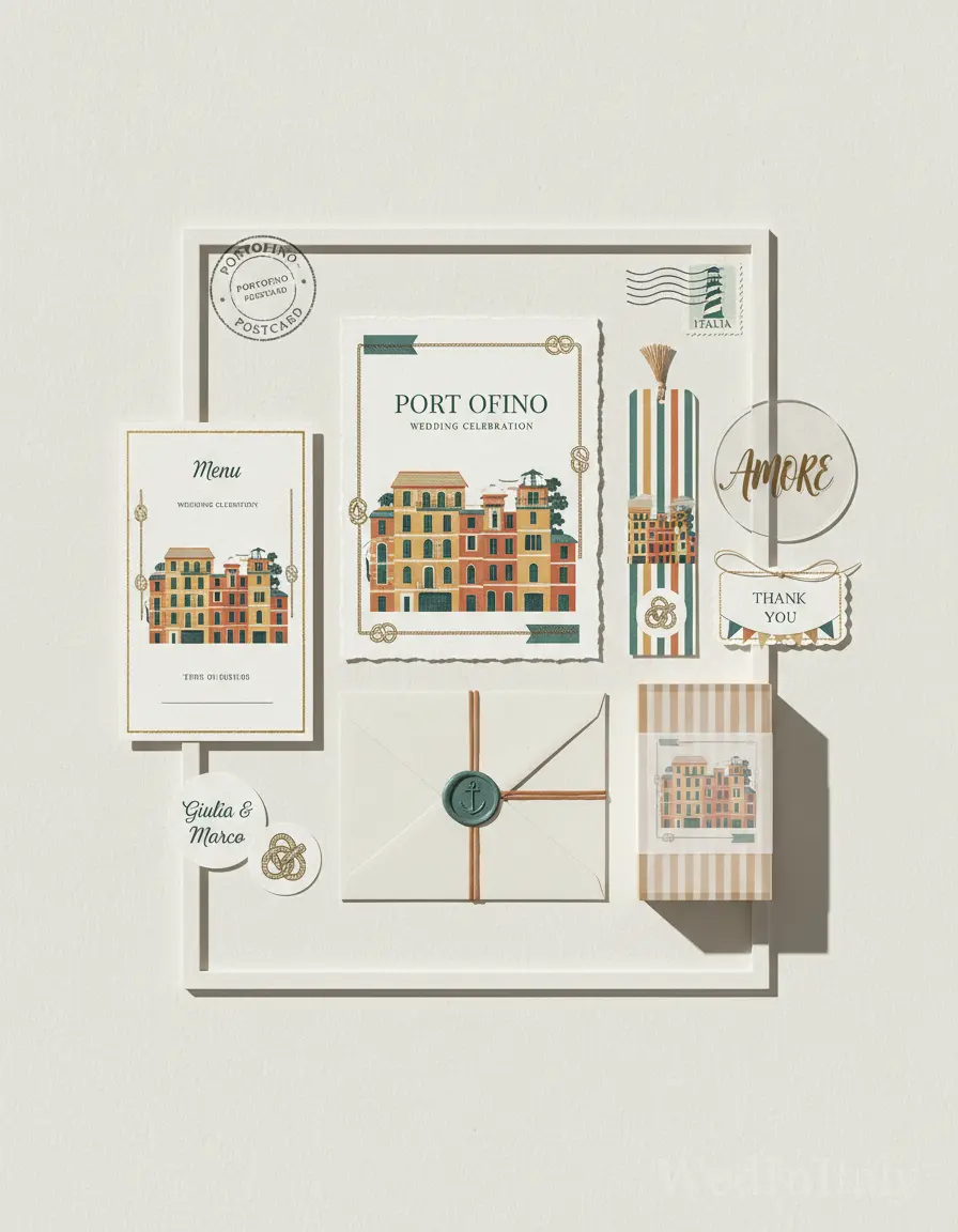 Cartolina vintage — Portofino wedding kit