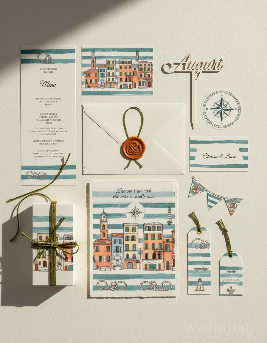 Mappa illustrata — Portofino wedding kit