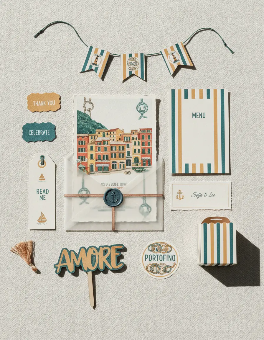 Spina di pesce — Portofino wedding kit