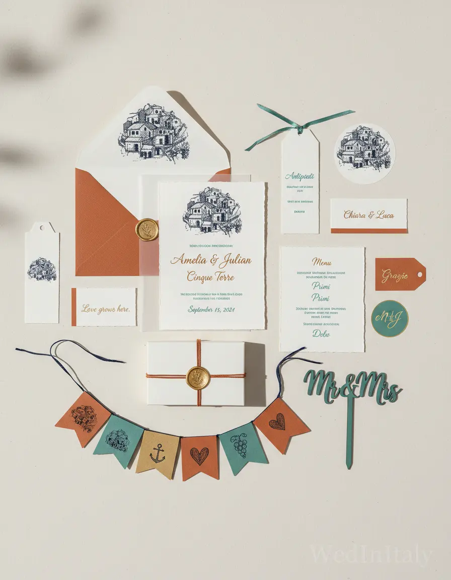 Schizzo a china — Cinque Terre wedding kit
