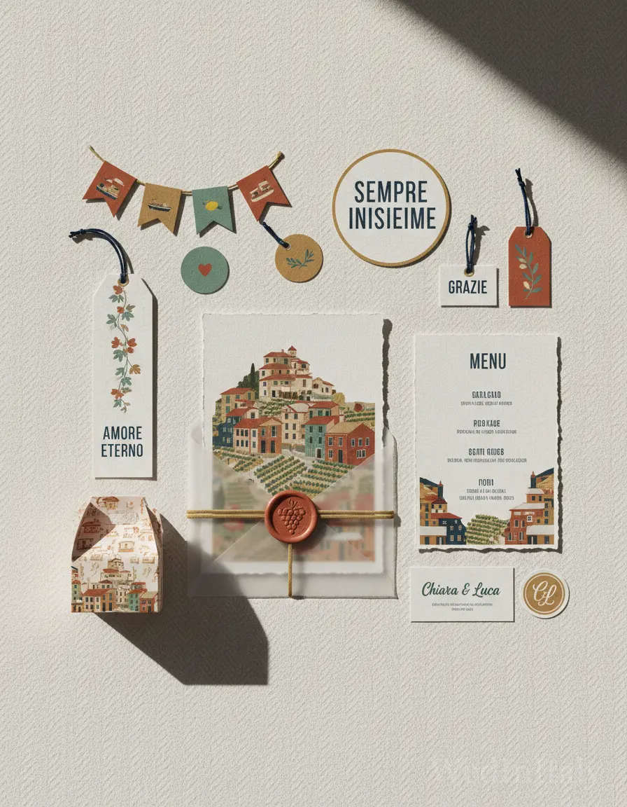 Spina di pesce — Cinque Terre wedding kit