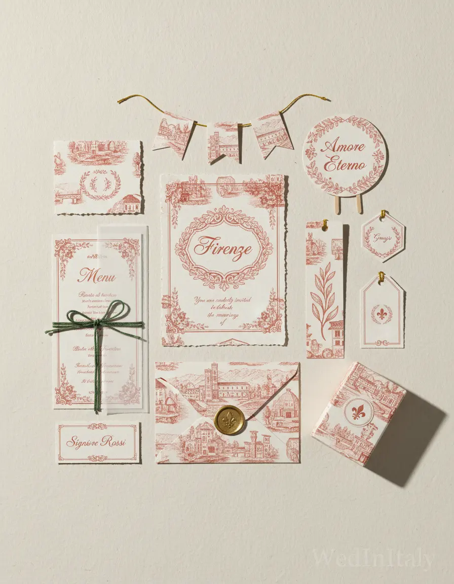 Toile de jouy — Firenze wedding kit