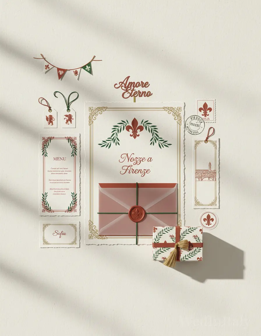 Cartolina vintage — Firenze wedding kit