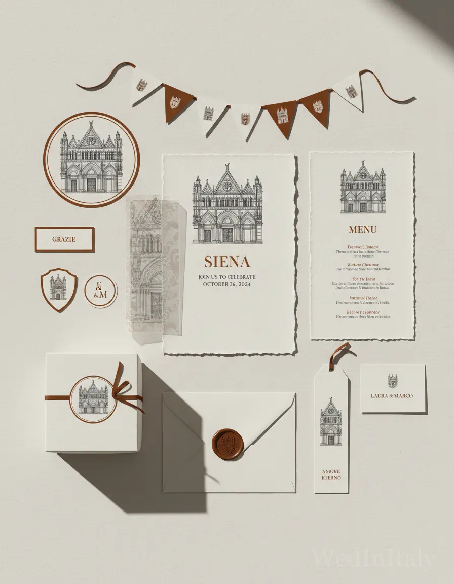 Schizzo a china — Siena wedding kit