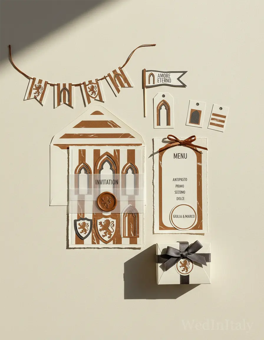 Silhouette ritagliata — Siena wedding kit