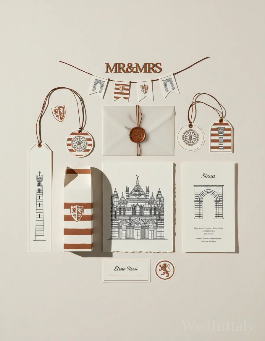 Prospetto architettonico — Siena wedding kit