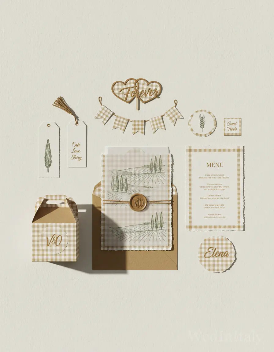 Quadretti — Val d'Orcia wedding kit