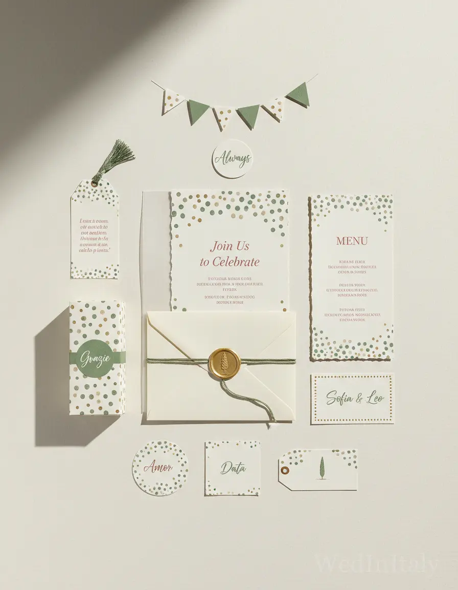 Pois dipinti — Val d'Orcia wedding kit