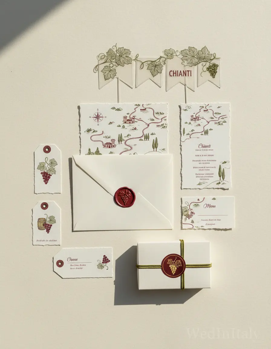 Mappa illustrata — Chianti wedding kit