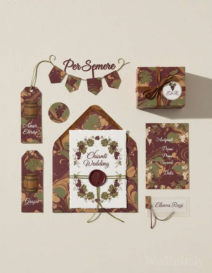 Marmorizzato — Chianti wedding kit