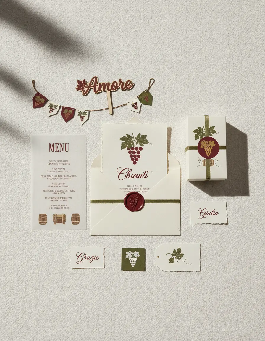 Spina di pesce — Chianti wedding kit