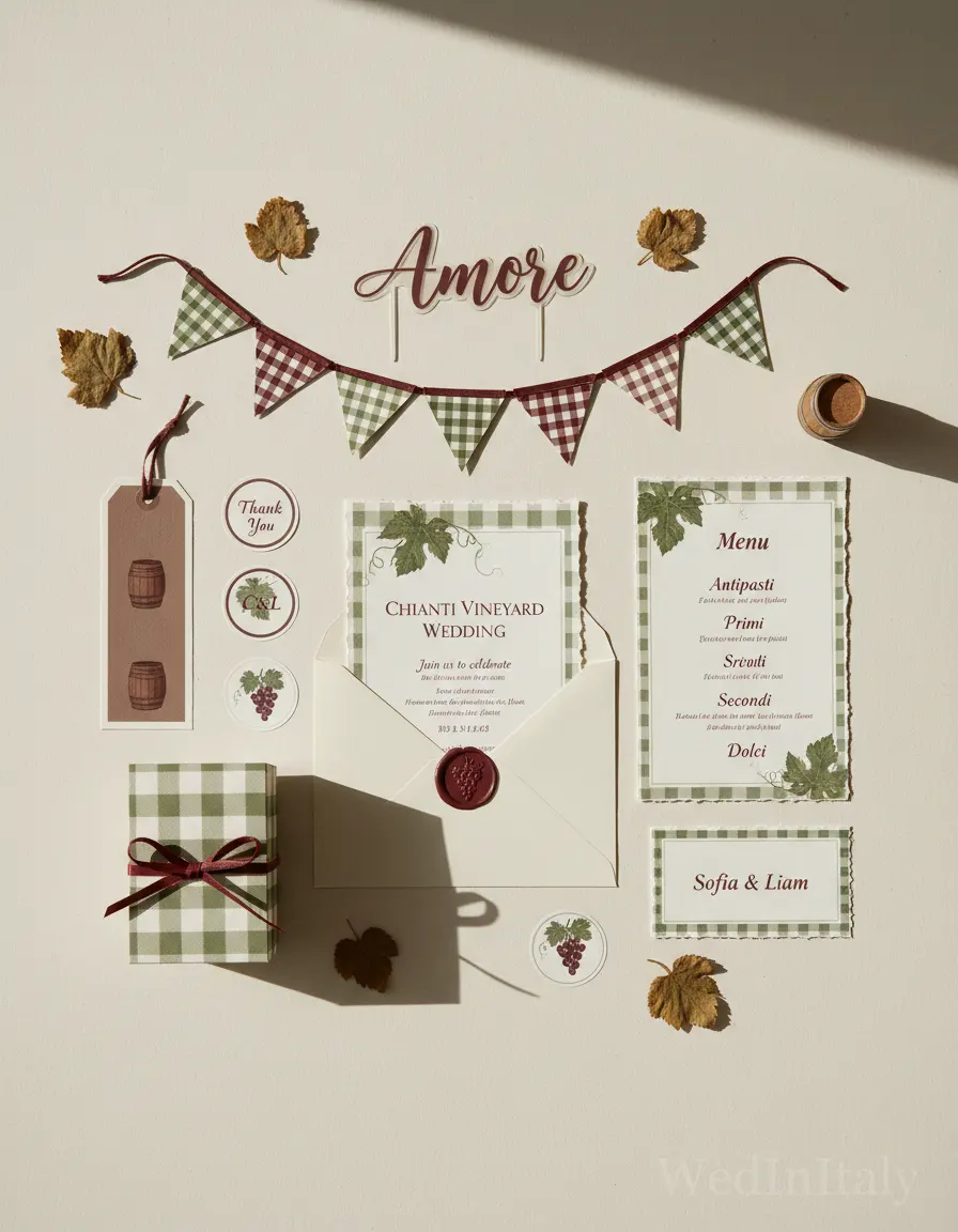 Quadretti — Chianti wedding kit