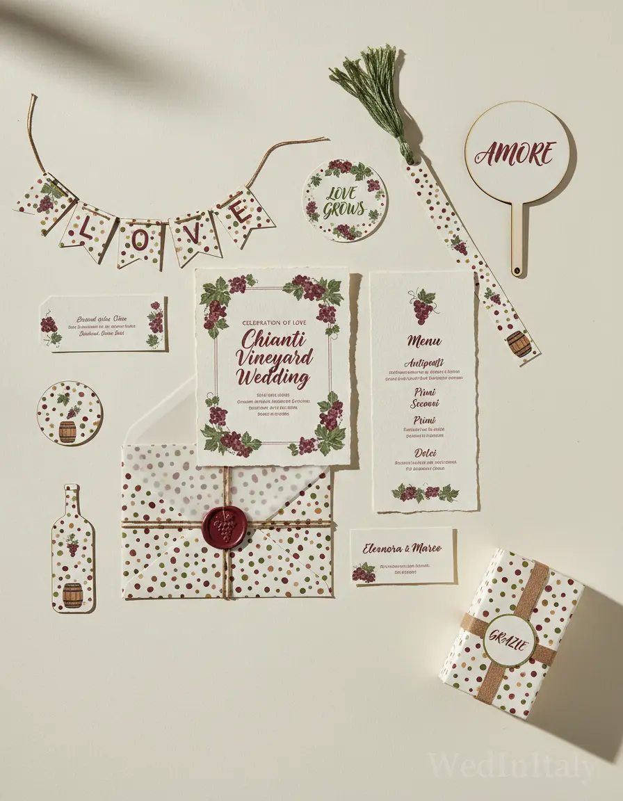 Pois dipinti — Chianti wedding kit