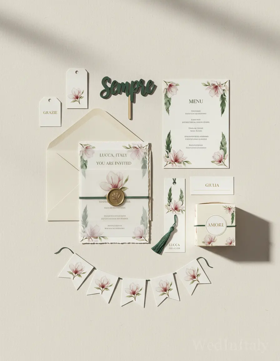 Lucca — illustrated wedding kit