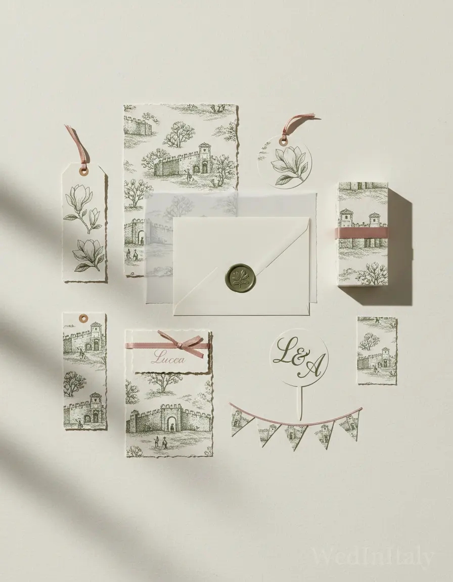 Toile de jouy — Lucca wedding kit