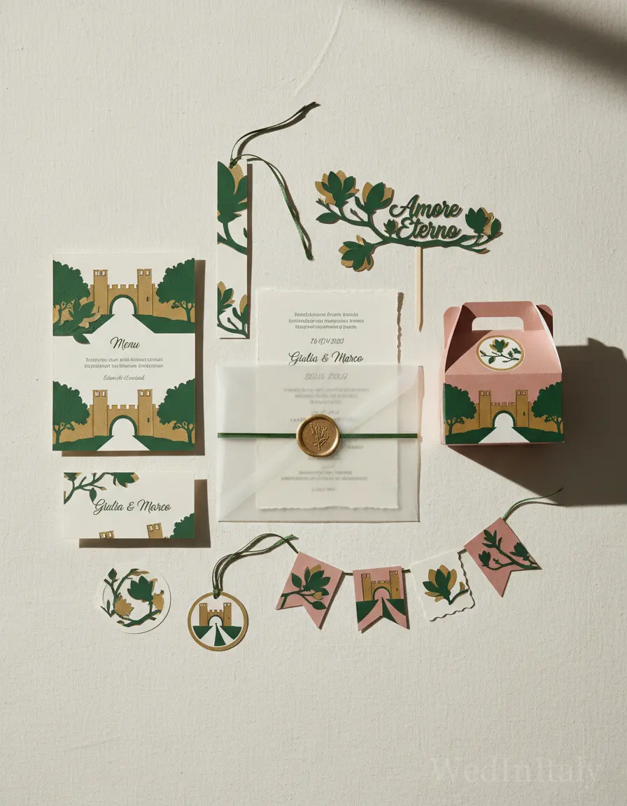 Silhouette ritagliata — Lucca wedding kit