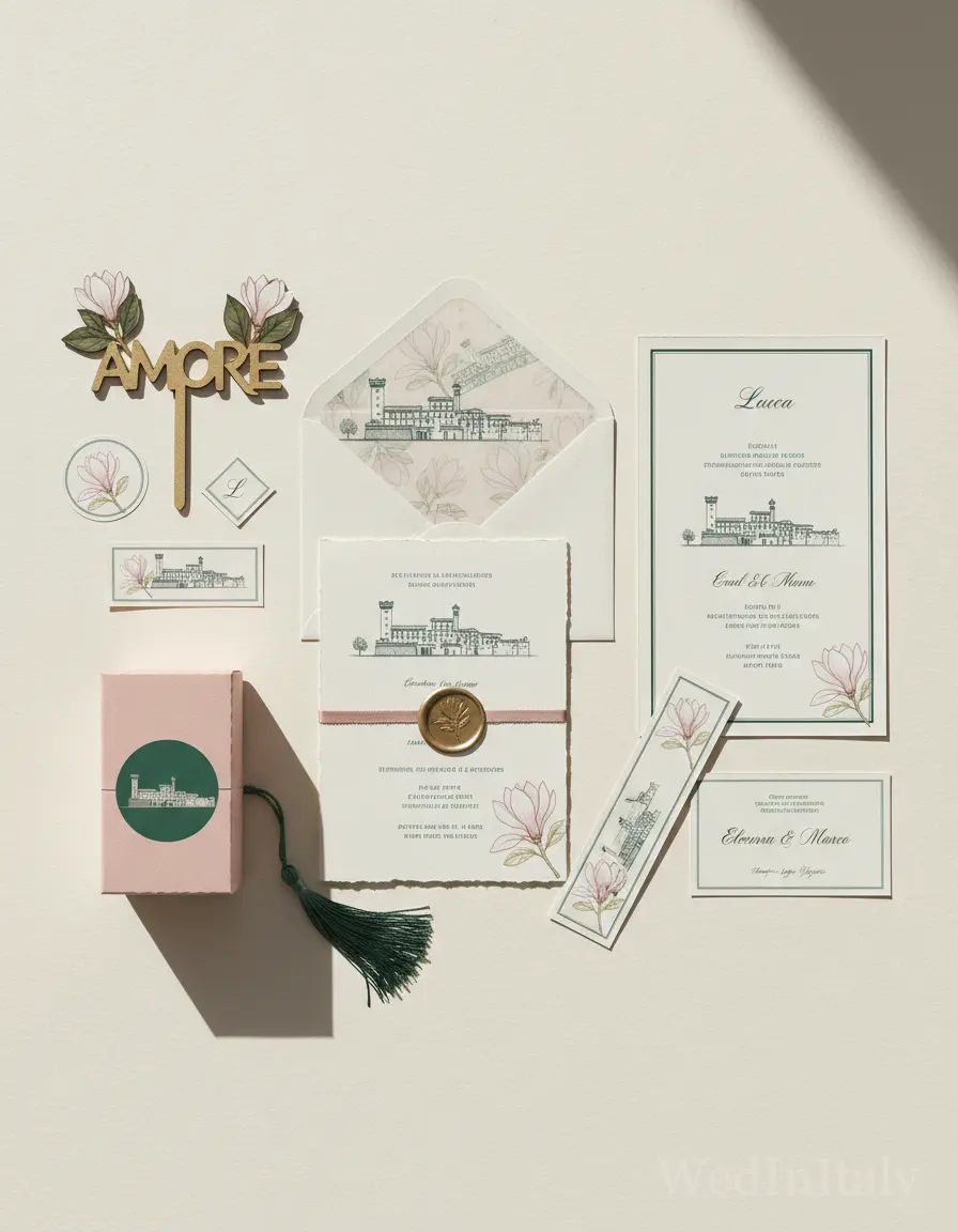 Prospetto architettonico — Lucca wedding kit