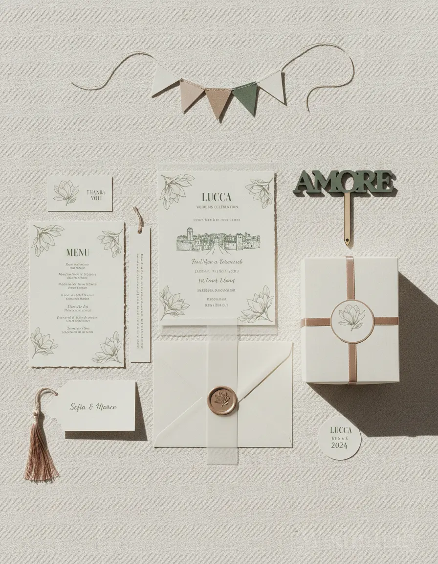Spina di pesce — Lucca wedding kit