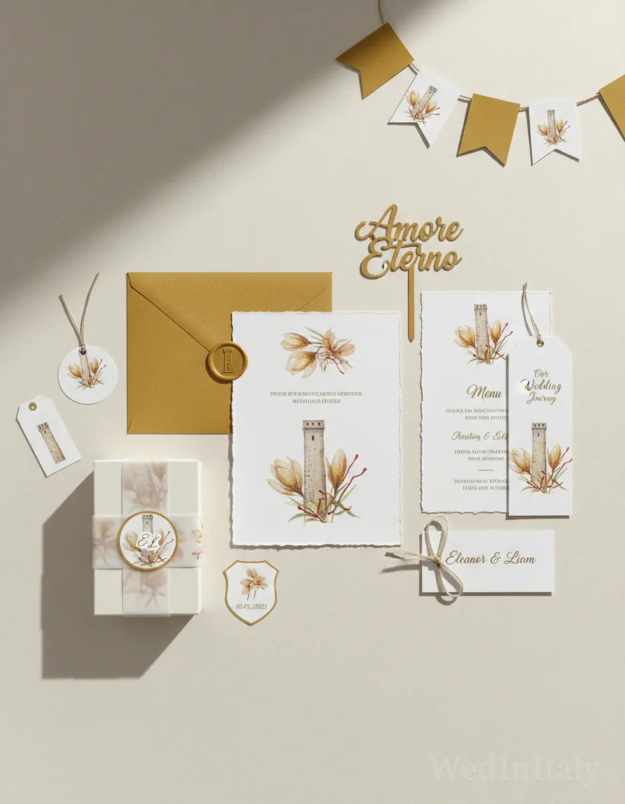 San Gimignano — illustrated wedding kit