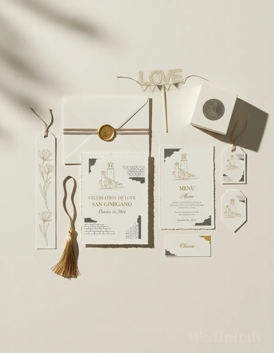 Botanico a linea — San Gimignano wedding kit