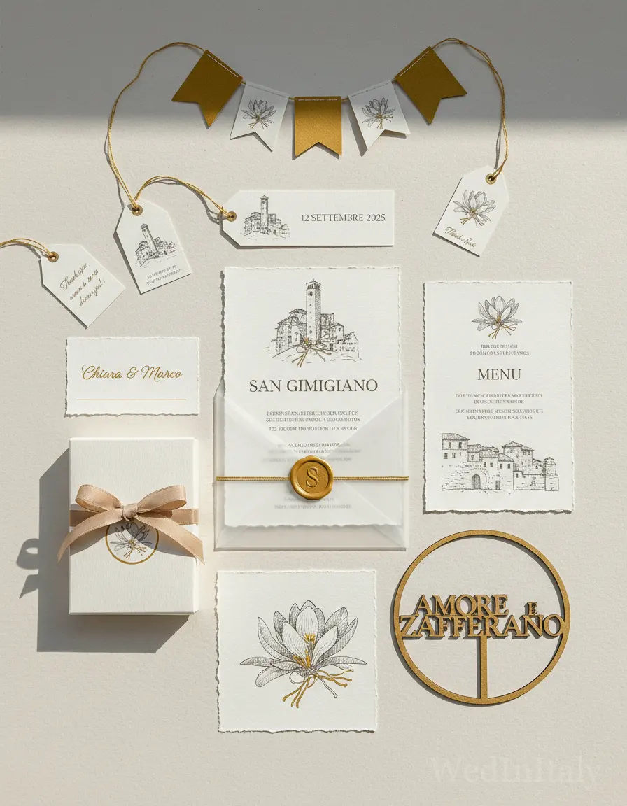 Schizzo a china — San Gimignano wedding kit