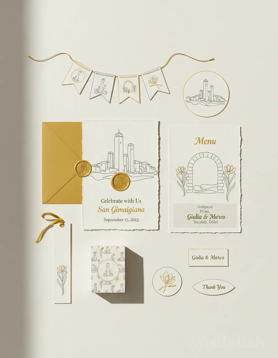 Monolinea — San Gimignano wedding kit