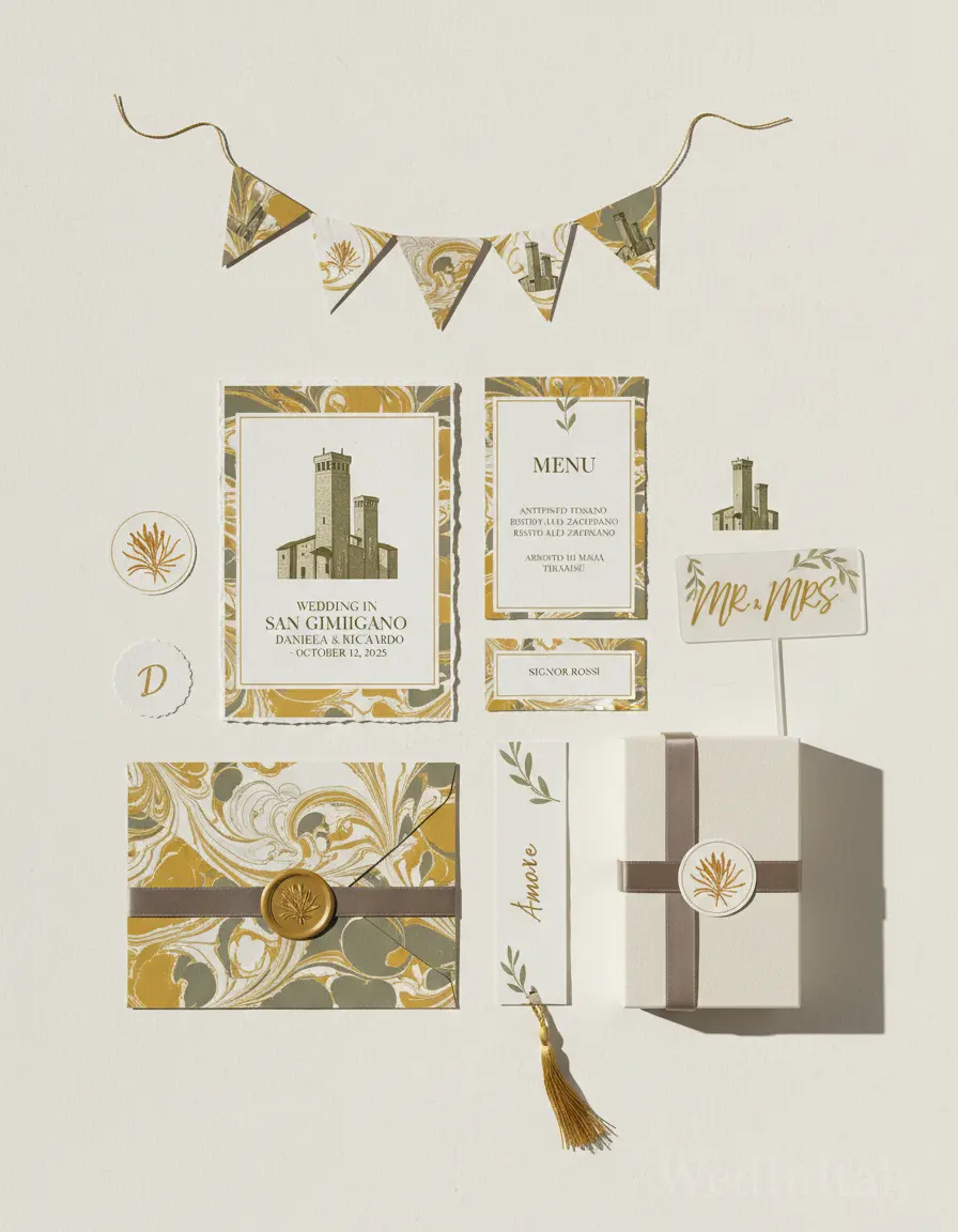 Marmorizzato — San Gimignano wedding kit