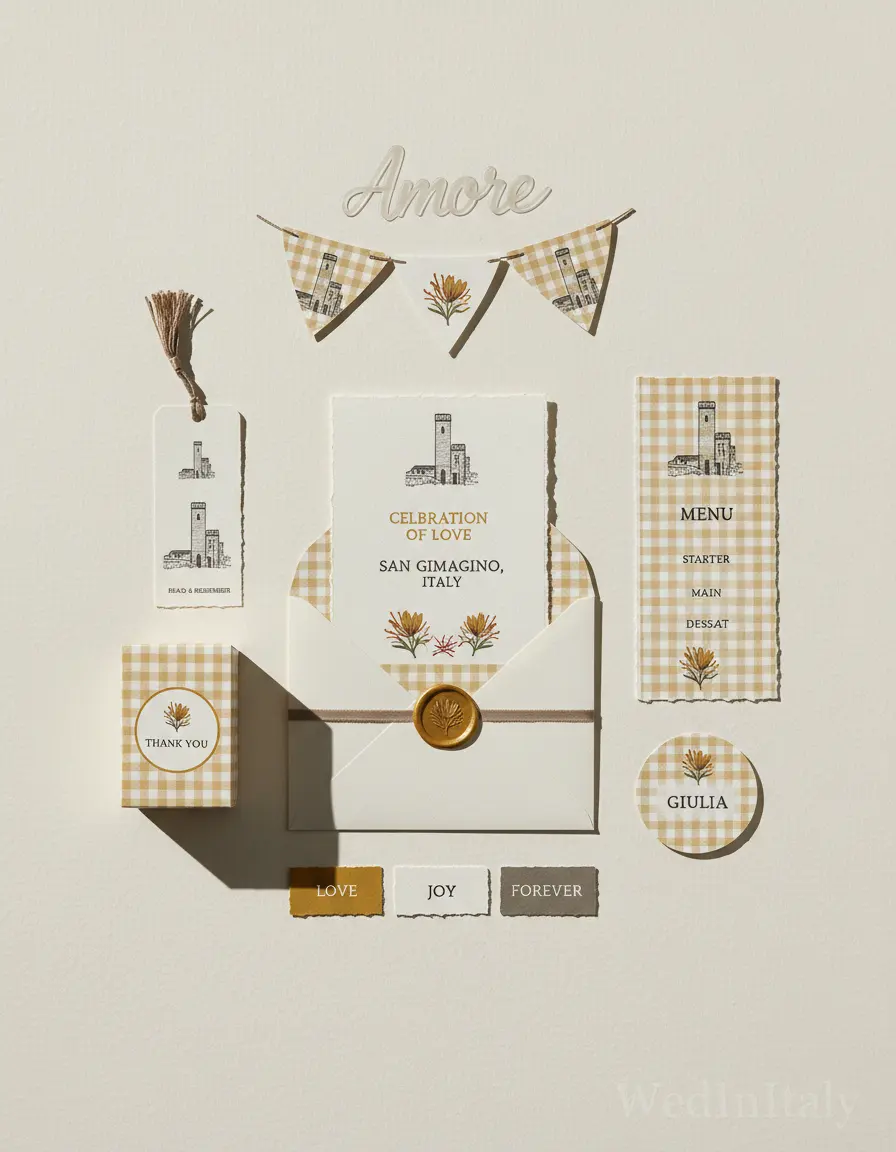 Quadretti — San Gimignano wedding kit