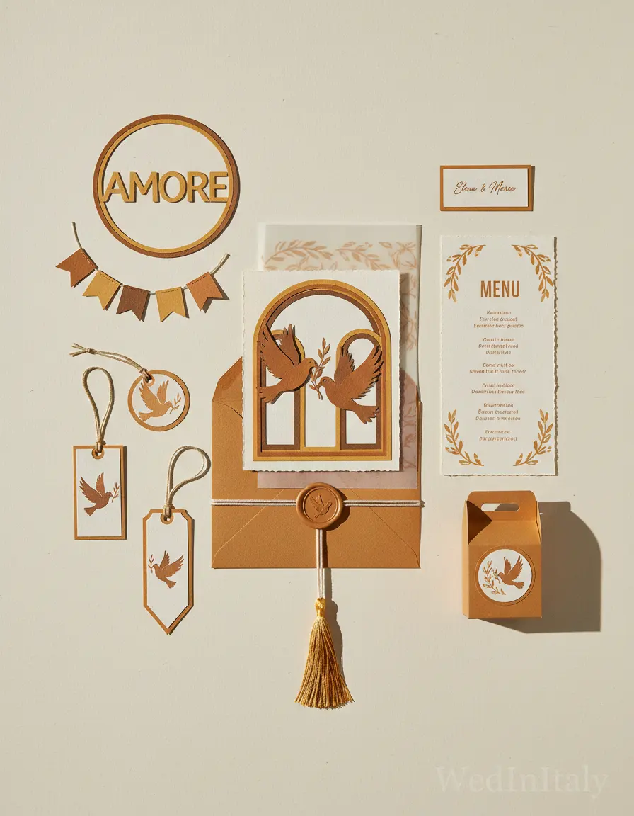 Silhouette ritagliata — Assisi wedding kit