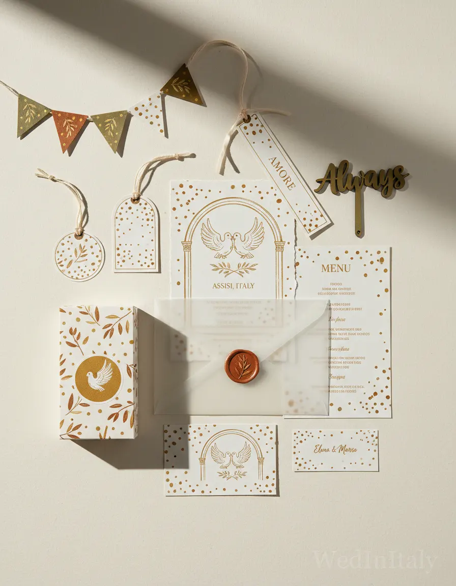 Pois dipinti — Assisi wedding kit