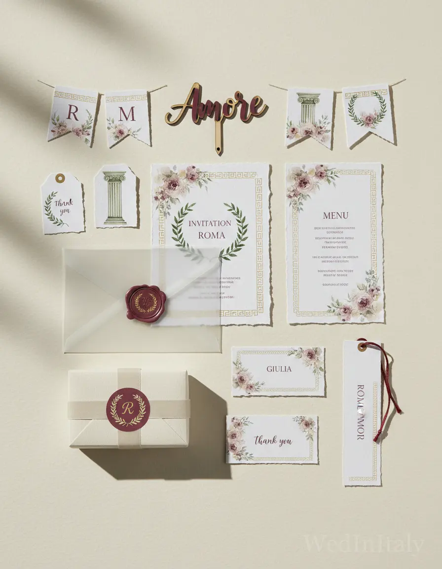 Roma — illustrated wedding kit