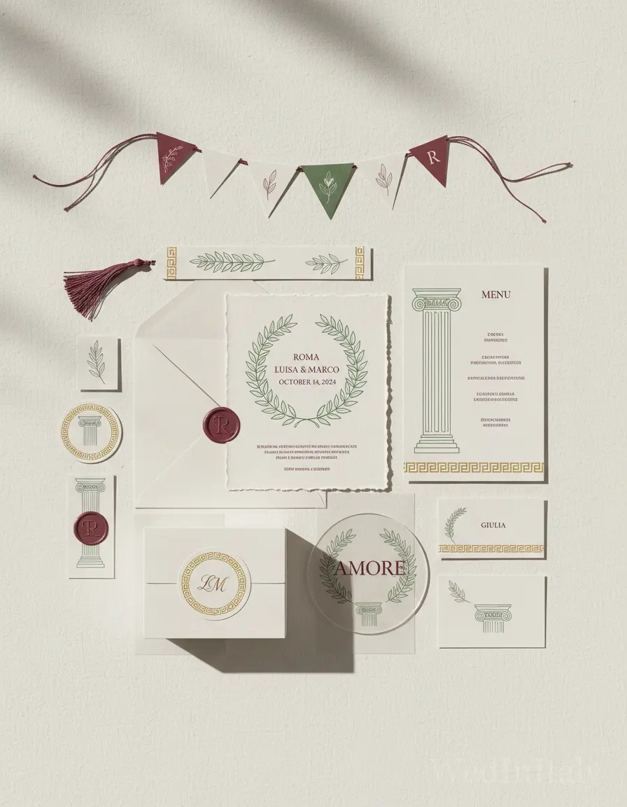 Botanico a linea — Roma wedding kit
