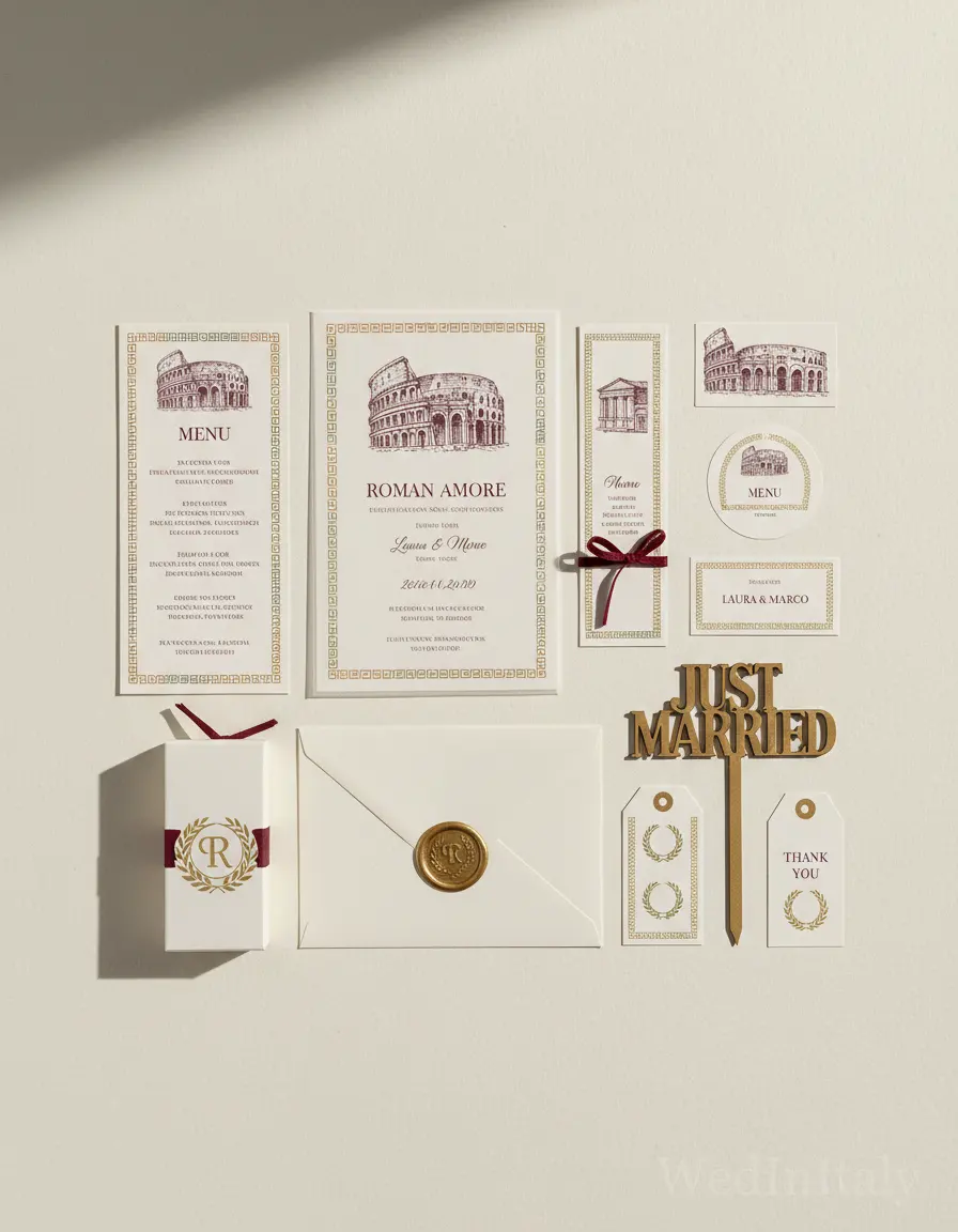 Schizzo a china — Roma wedding kit
