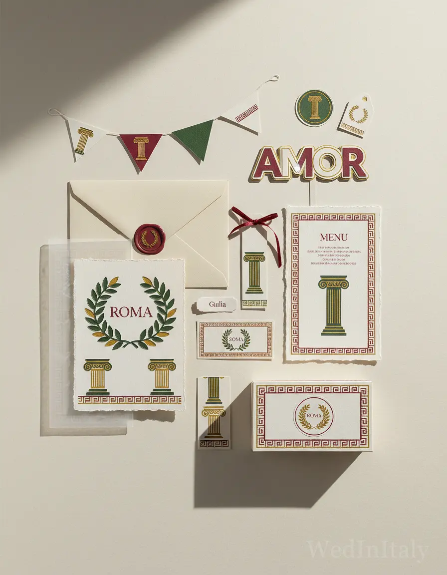 Silhouette ritagliata — Roma wedding kit